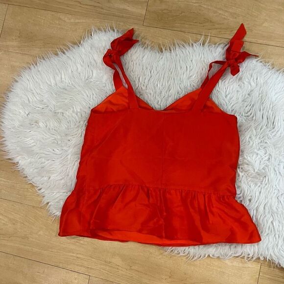J.Crew orange cute top / blouse size 4 - Picture 6 of 7